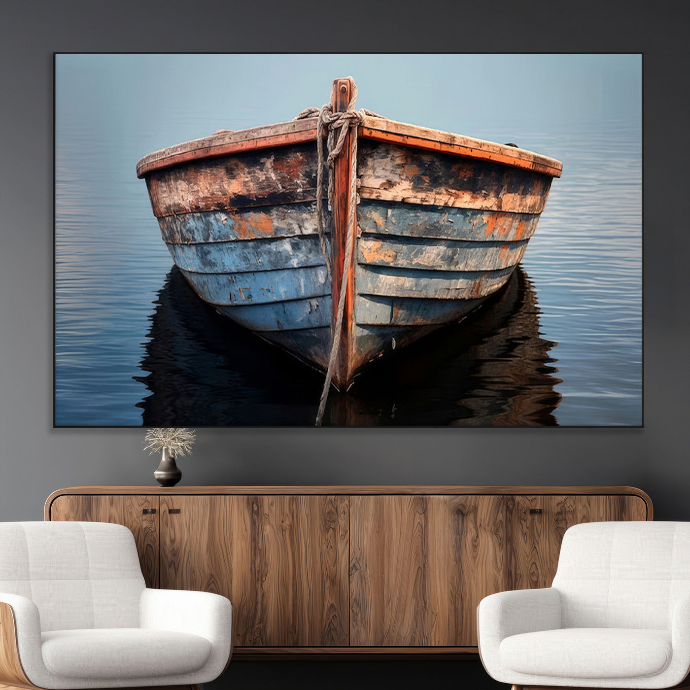 SEG-FC-51X34_Oversize - Stunning Vintage Boat Canvas Print | Nautical Wall