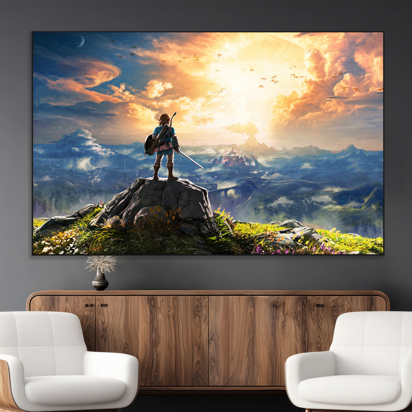 SEG-FC-51X34_Oversize - Legend of Zelda Breath of the Wild Game Wall Art Canvas, Legend of Zelda Canvas Print