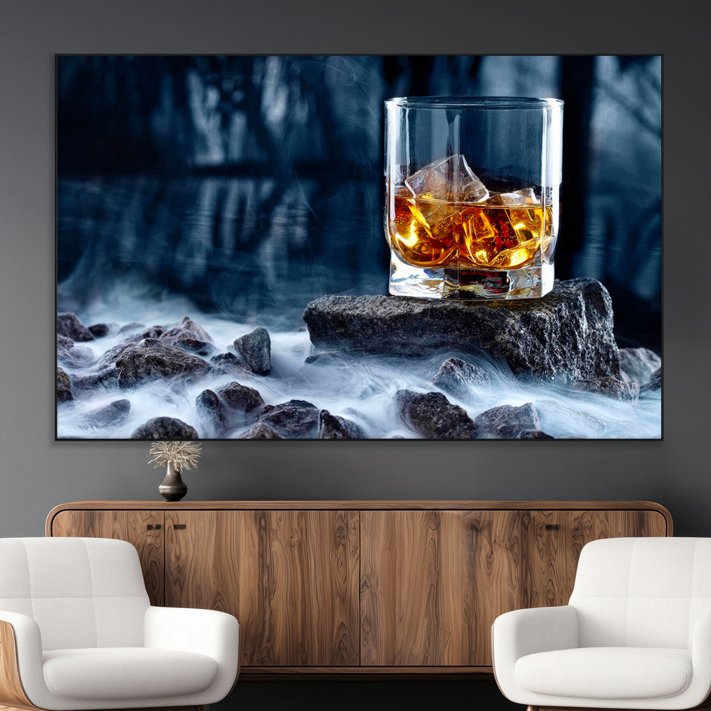 SEG-FC-51X34_Oversize - Whiskey Ice Wall Art Canvas Print