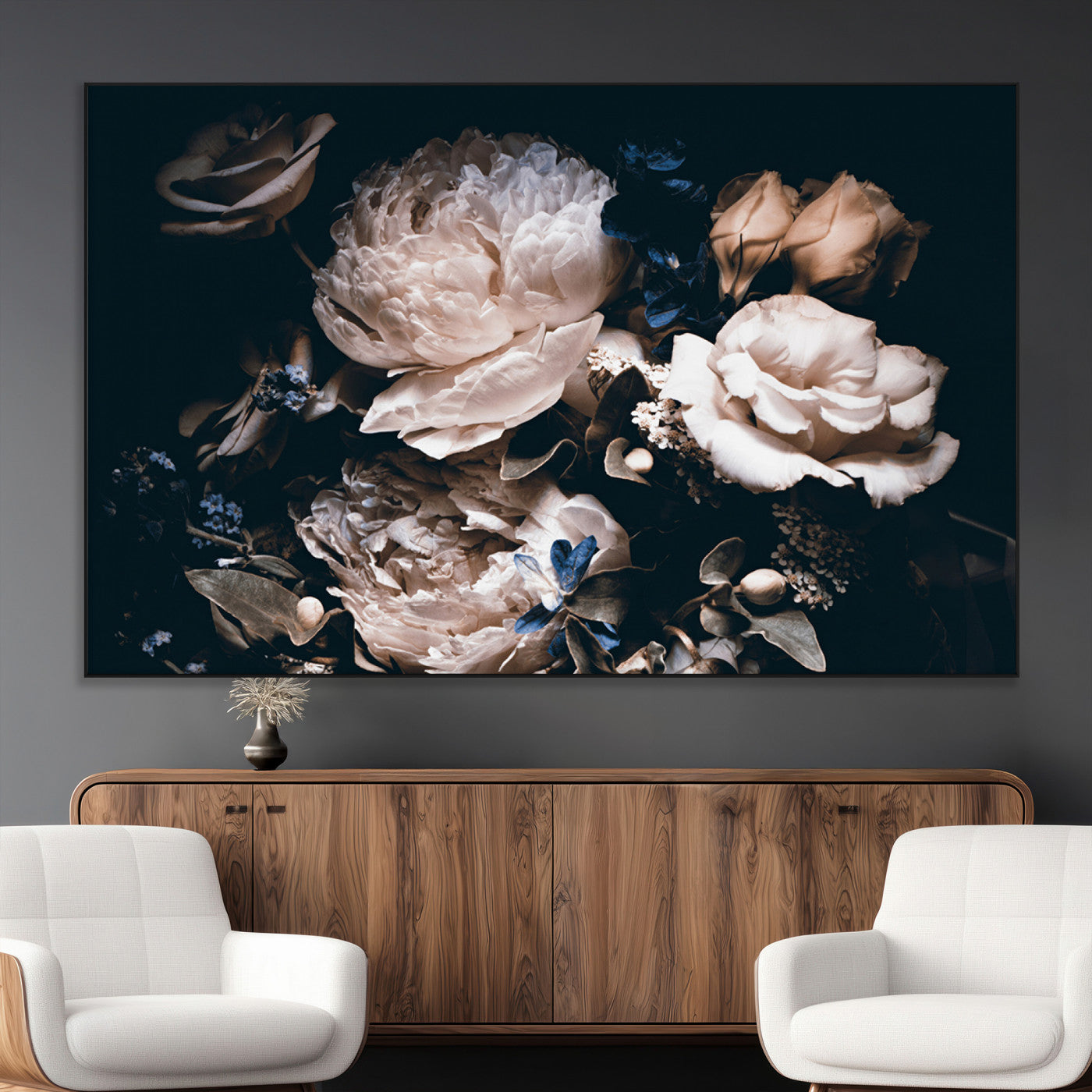SEG-FC-51X34_Oversize - Pink Peonies Flowers Large Canvas Art Print