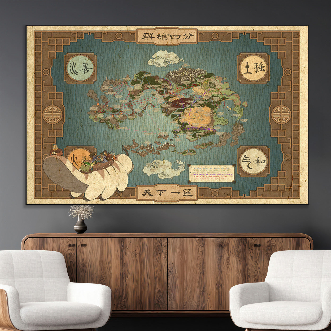 SEG-FC-51X34_Oversize - Push Pin World Map Canvas Print – Framed Wall Art for Couples to Track Their Travels – Anniversary