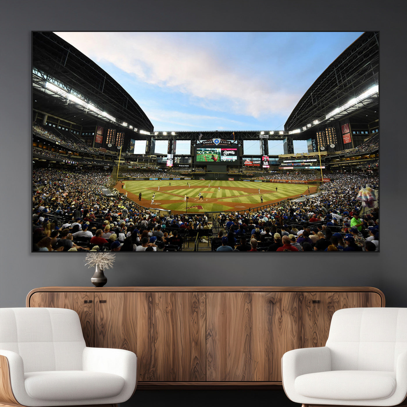 -Arizona Diamondbacks Team Print - Phoenix Chase Field Stadium Wall Art Canvas Print