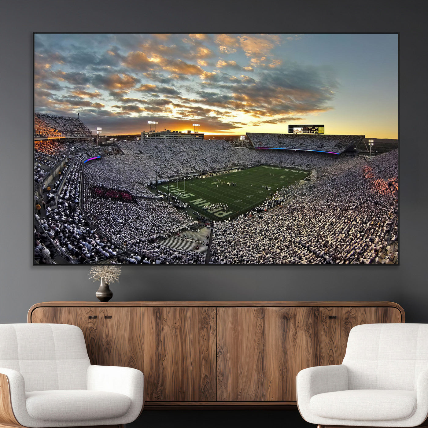 SEG-FC-51X34_Oversize - Beaver Stadium Wall Art - Penn State Stadium Wall Art | Penn Nittany Lions Football Match for Sport