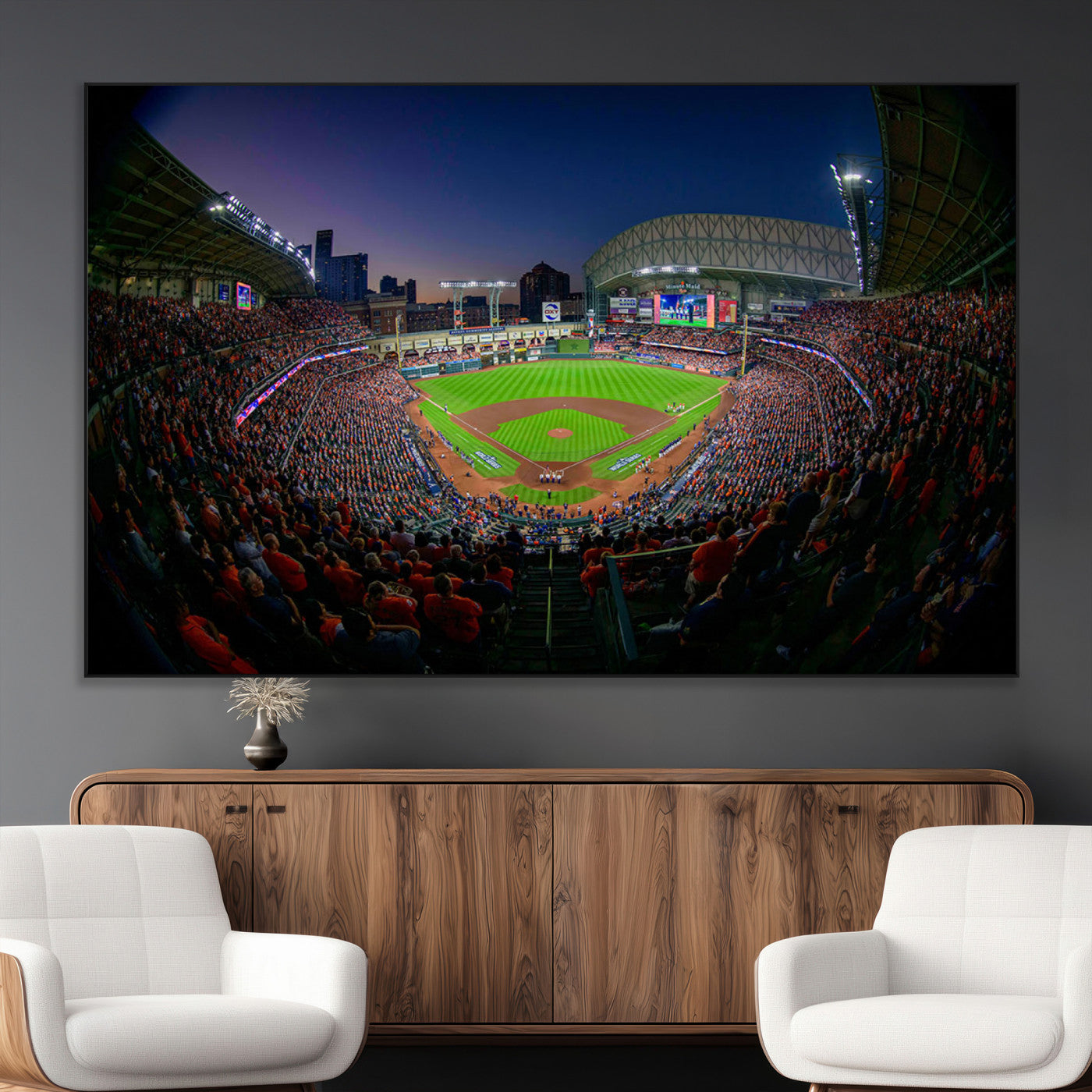 SEG-FC-51X34_Oversize - Houston Astros Baseball Print Canvas - Houston Minute Maid Park Stadium Wall Art Canvas Print