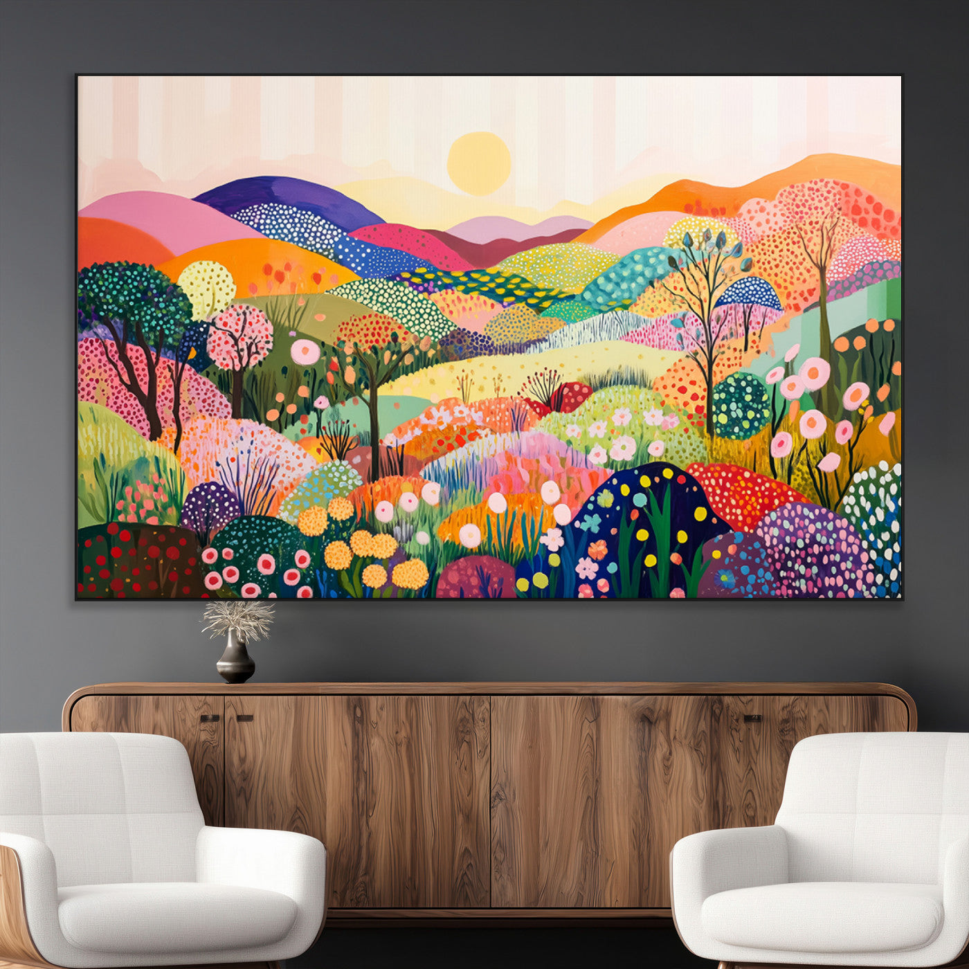 SEG-FC-51X34_Oversize - Yayoi Kusama 1986 Wall Art Print – Yayoi Kusama Wabi Sabi Japanese Wall Art Print - Vibrant Abstract