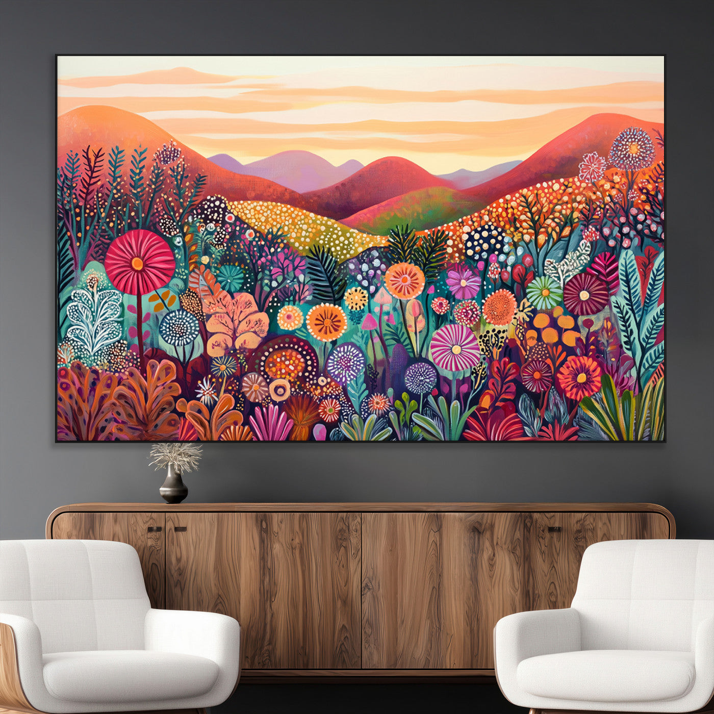 SEG-FC-51X34_Oversize - Yayoi Kusama 1986 Wall Art Print – Yayoi Kusama Wabi Sabi Japanese Wall Art Print - Vibrant Abstract