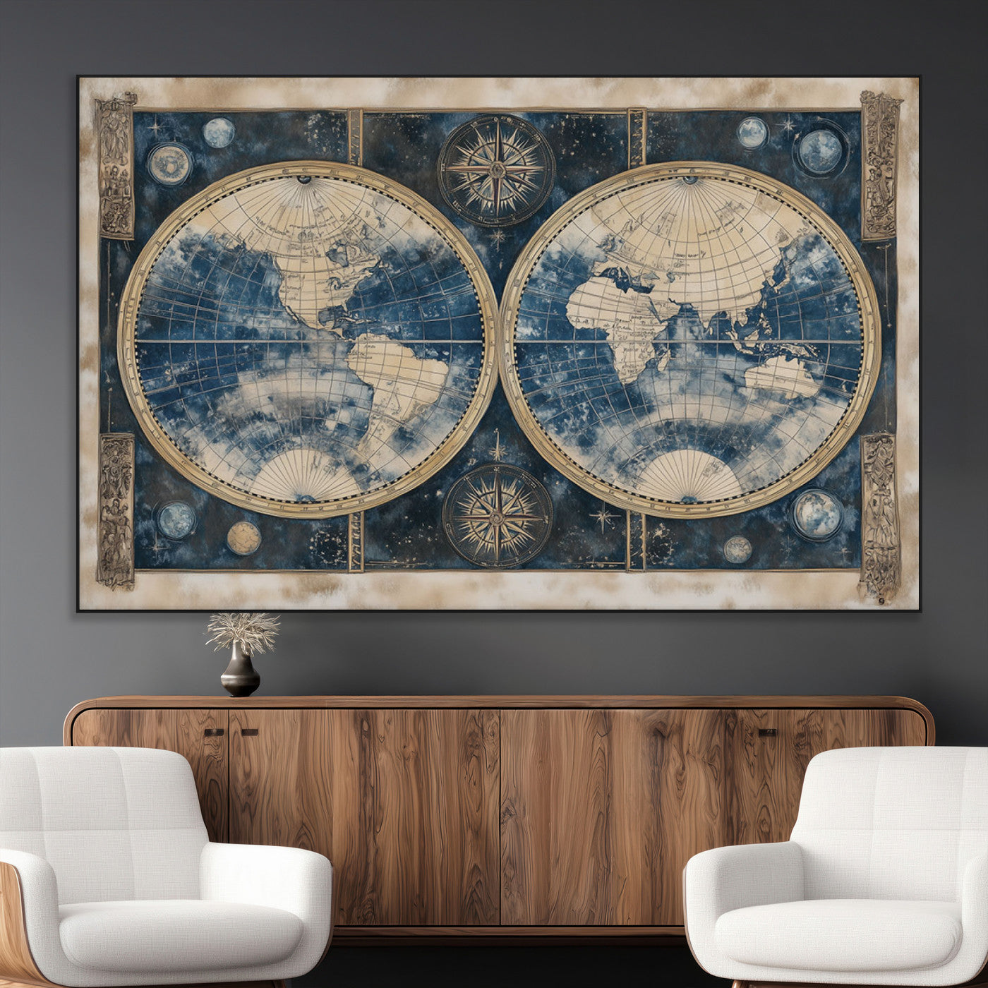 SEG-FC-51X34_Oversize - World Map Canvas Print