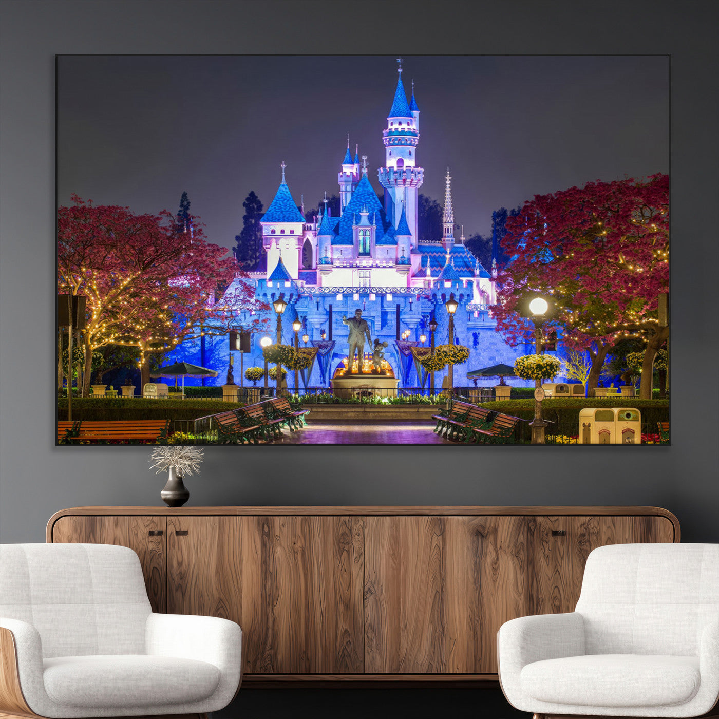 66710-MGV-CV-36X24-Large Disney Castle Wall Art Canvas Print - Magic Kingdom Kids Room Decoration Disney World