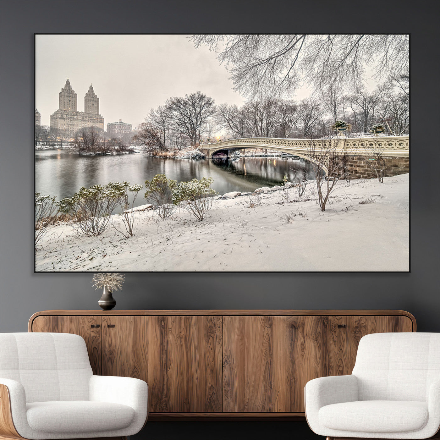 SEG-FC-51X34_Oversize - The Bow Bridge in Central Park Canvas, The Bow Bridge Canvas Print