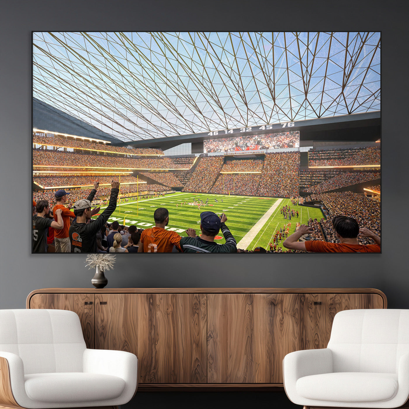 SEG-FC-51X34_Oversize - Cleveland Browns Stadium Wall Art - NFL Football Canvas Print