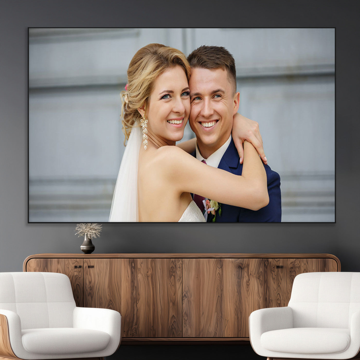 SEG-FC-51X34_Oversize - Create Your Own Photo Framed Canvas Print - Custom Personalized Wall Art Print for Gift