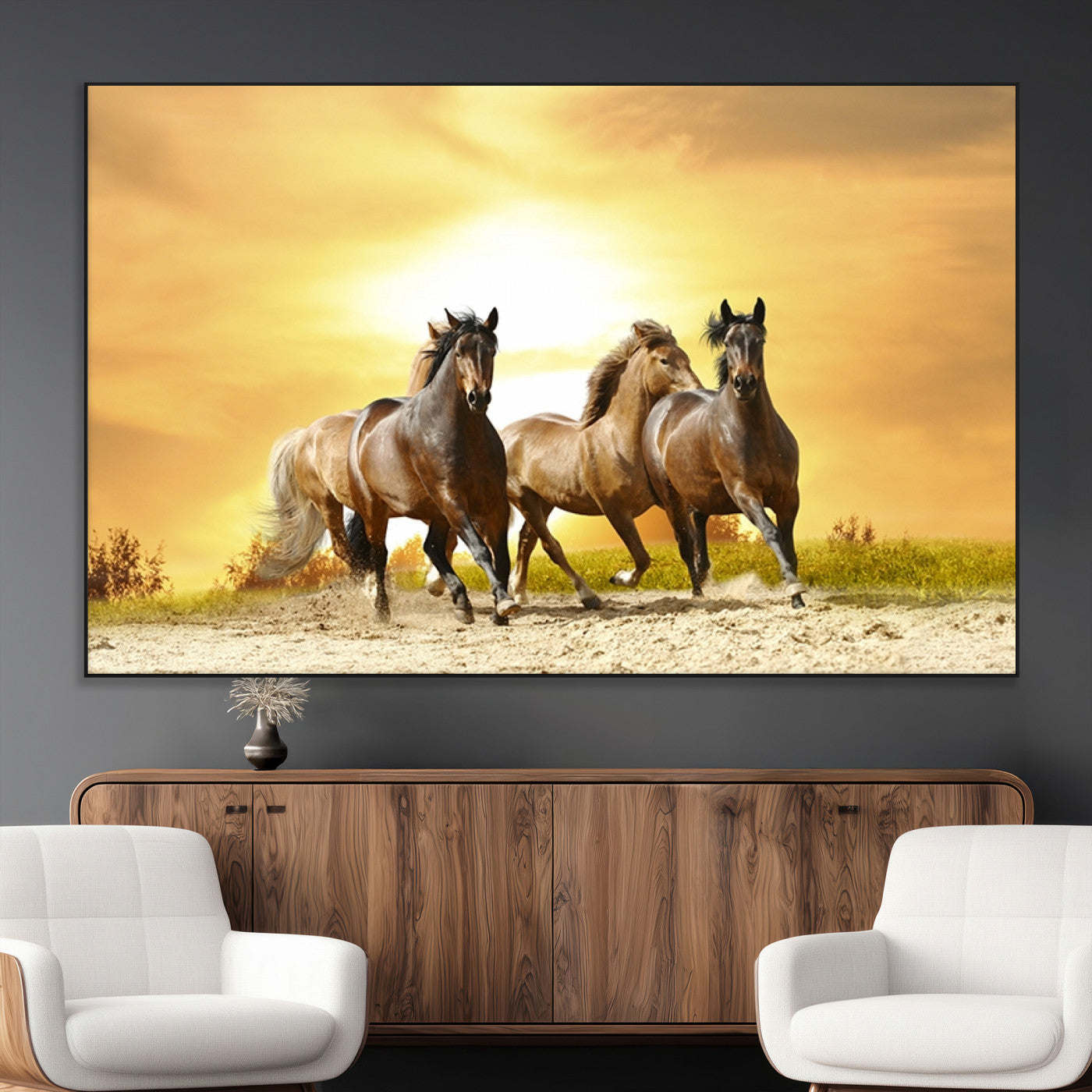 SEG-FC-51X34_Oversize - Wild Horses Wall Art Canvas Print