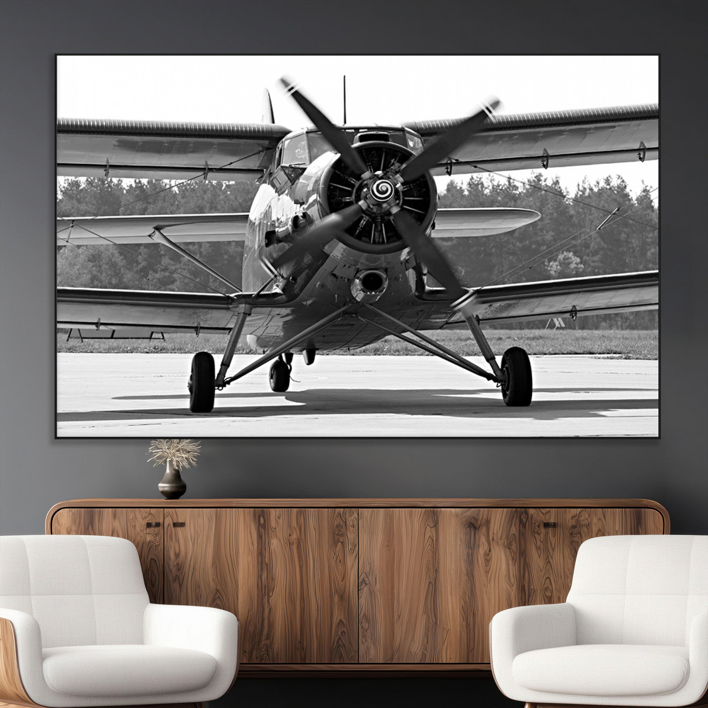 SEG-FC-51X34_Oversize - Wall Art Old War Plane Canvas Print