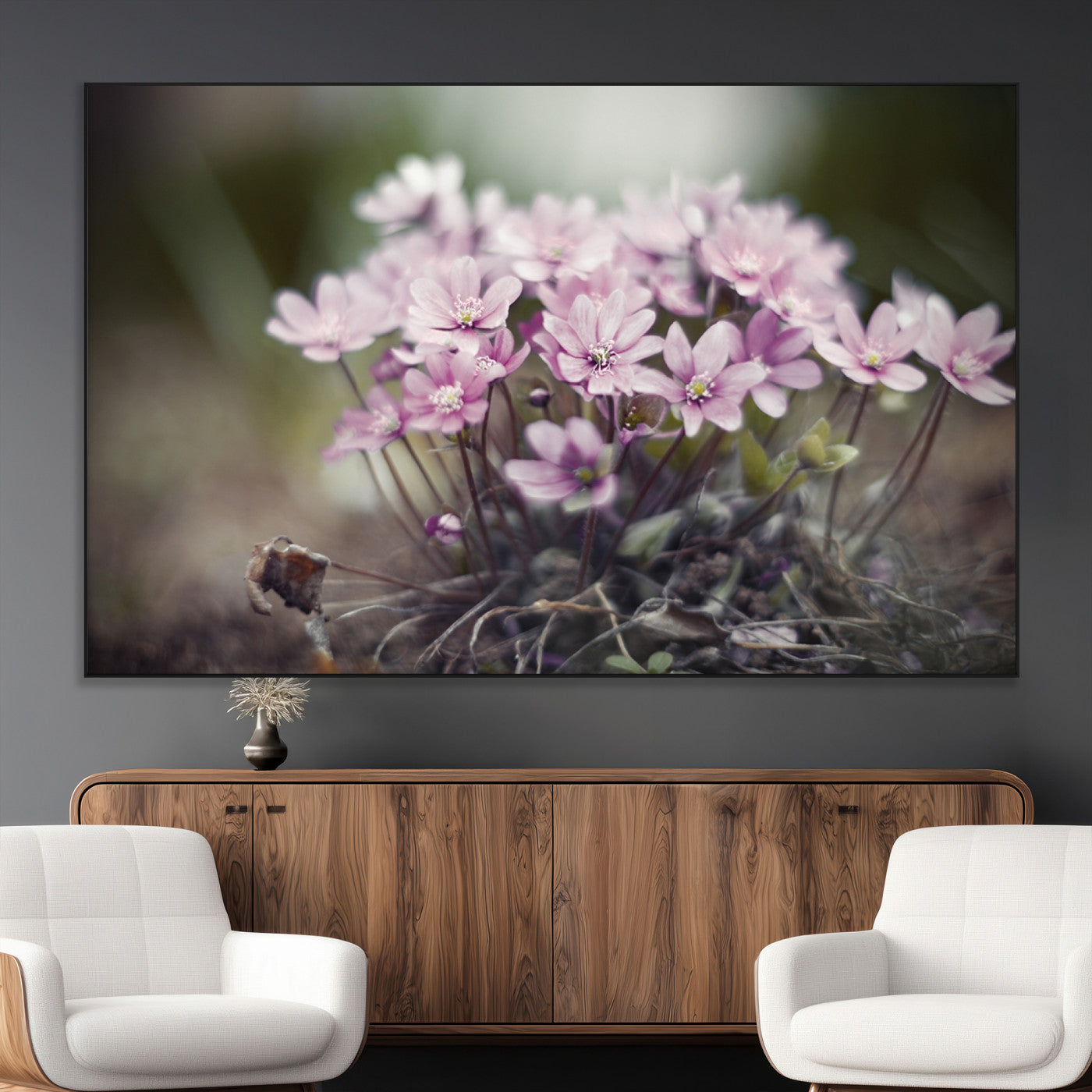 SEG-FC-51X34_Oversize - Pink Wild Flower Canvas Print