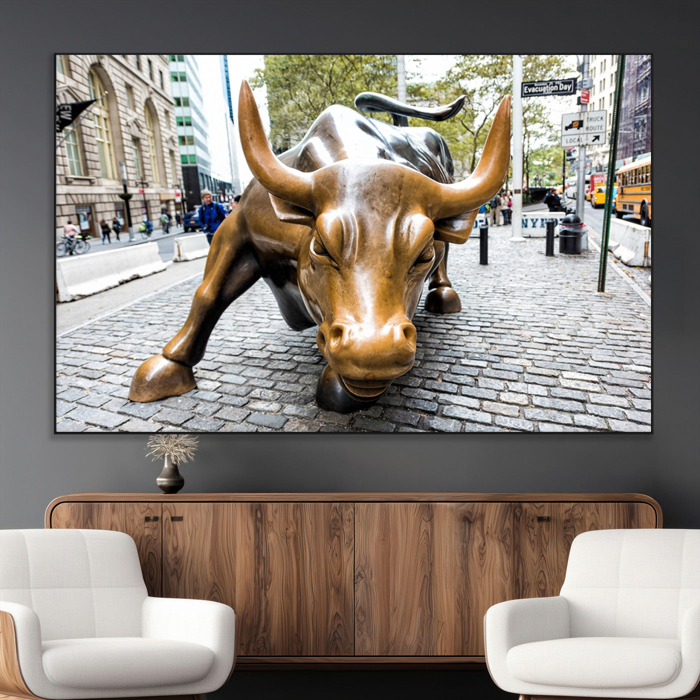 SEG-FC-51X34_Oversize - Charging Bull Wall Art Canvas Print