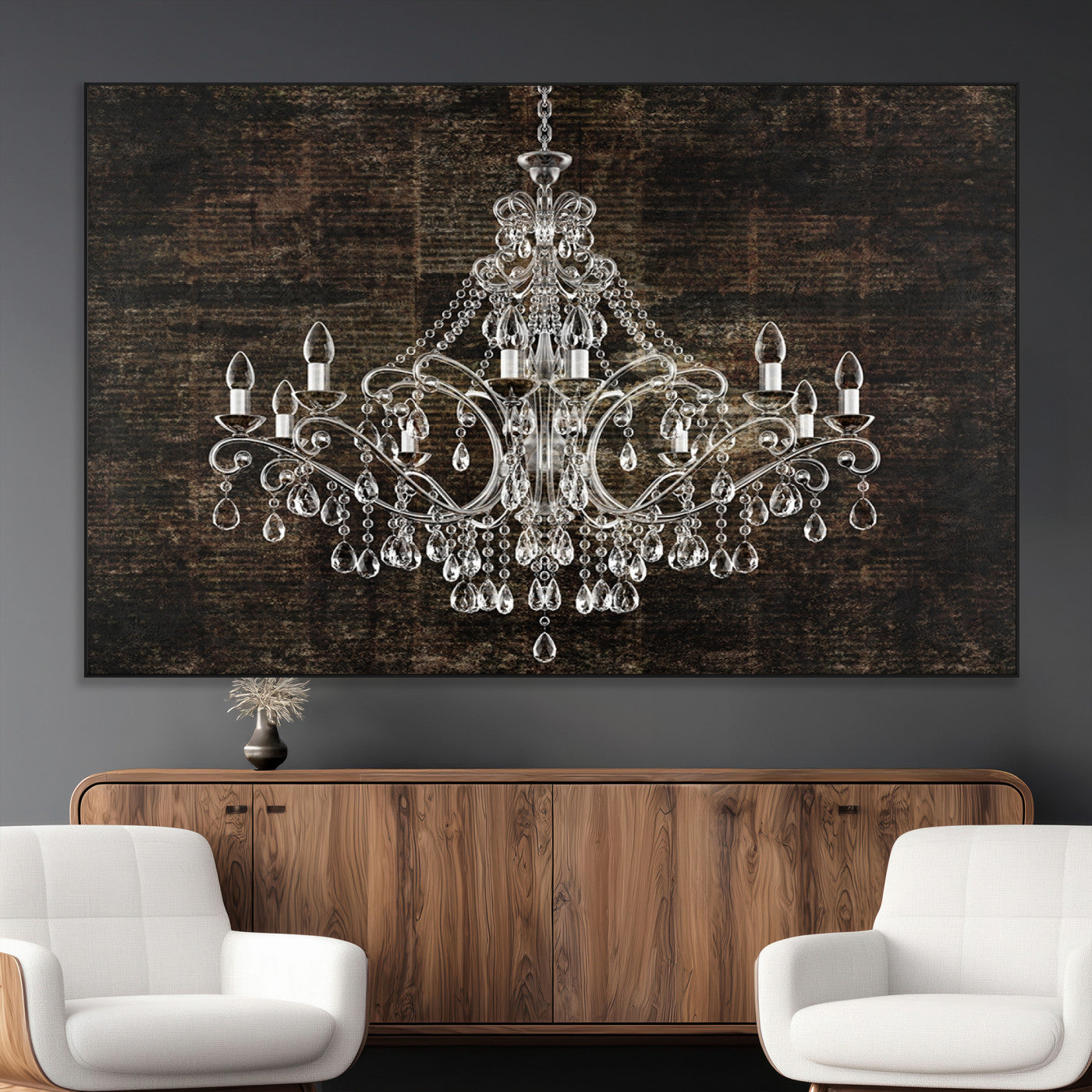 SEG-FC-51X34_Oversize - Rustic Chandelier Canvas Print
