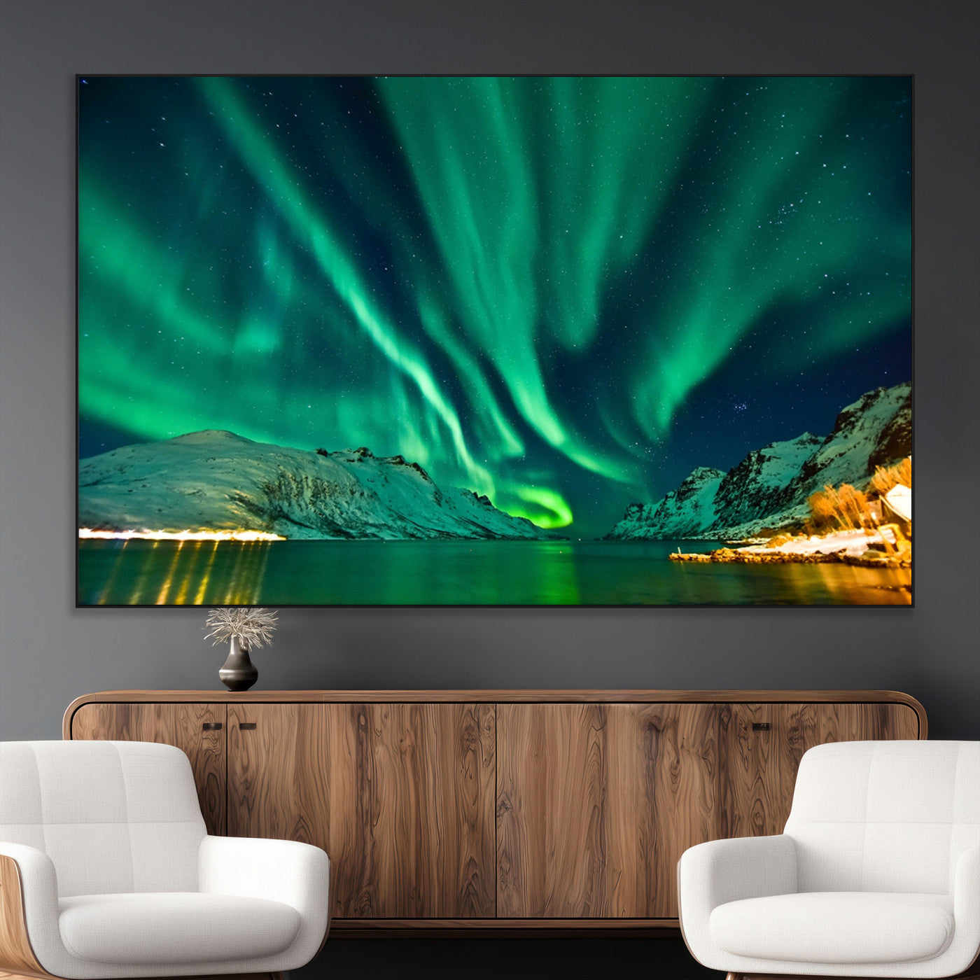 SEG-FC-51X34_Oversize - Northern Lights Wall Art Canvas Print