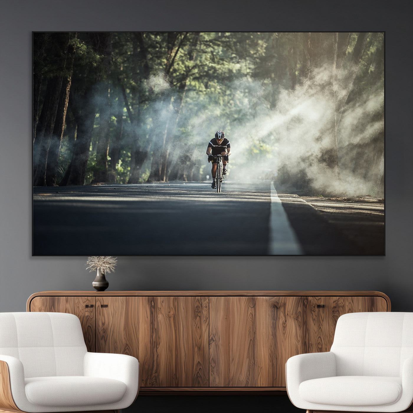 SEG-FC-51X34_Oversize - Cycling Road Bike in the Morning, Cycling Road Bike Canvas Print