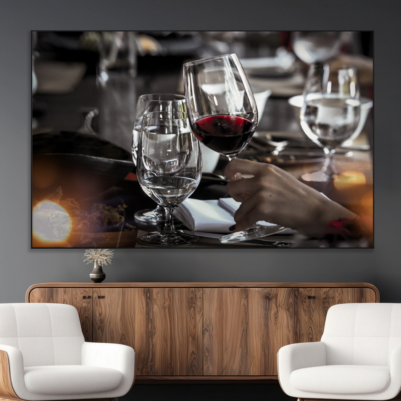 SEG-FC-51X34_Oversize - Red Wine and Glass Canvas Print