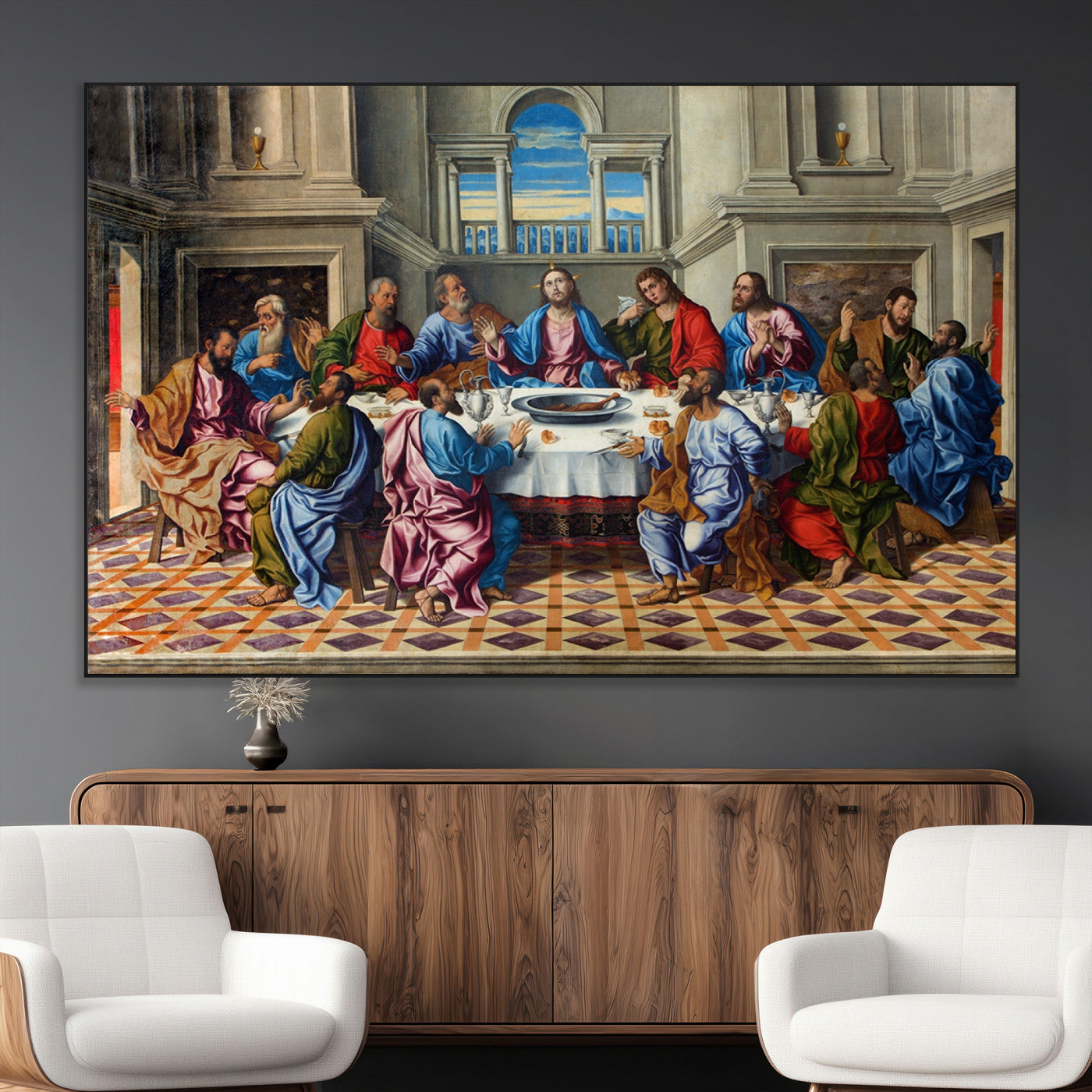 SEG-FC-51X34_Oversize - The Last Supper Multi Panel Canvas Wall Art