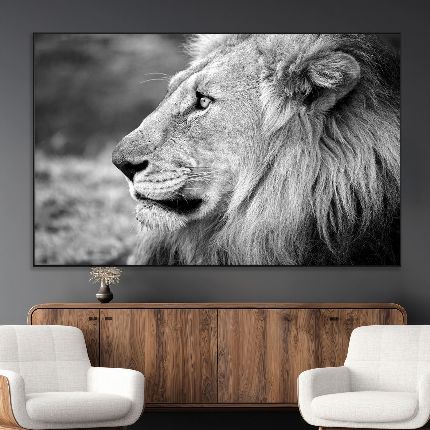 SEG-FC-51X34_Oversize - Lion Wall Art Canvas Print