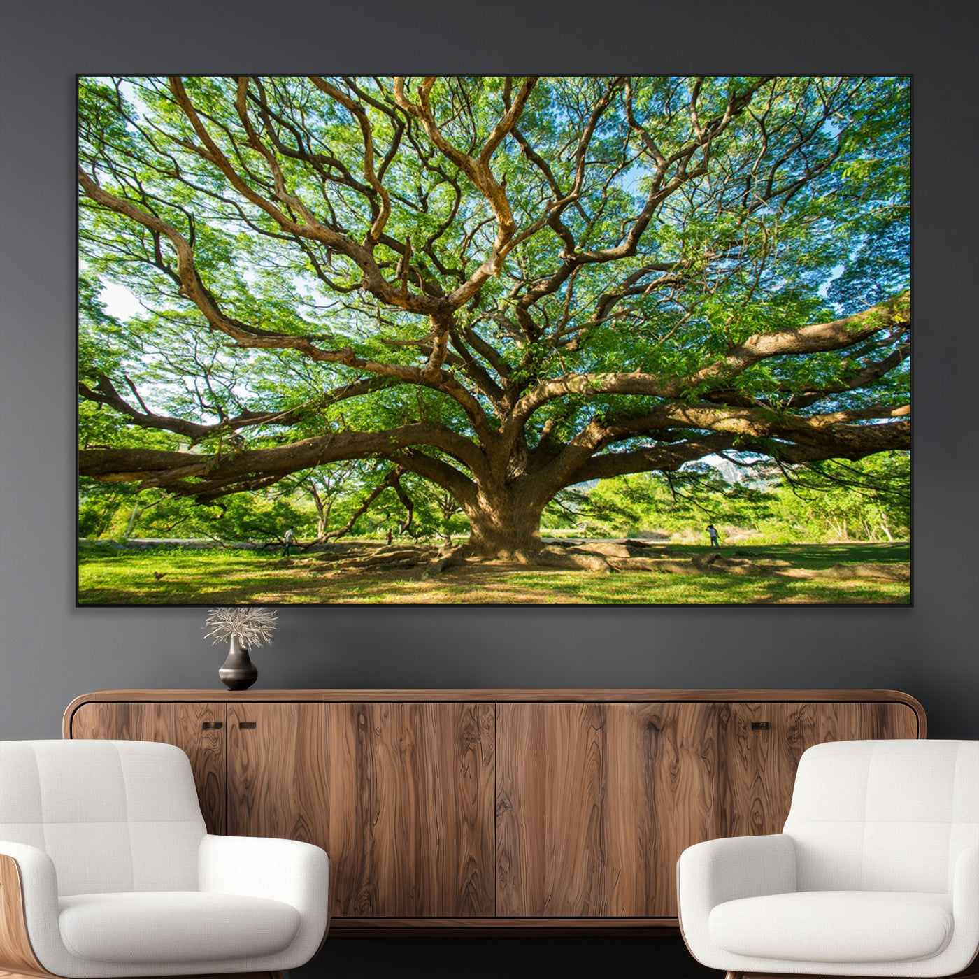 SEG-FC-51X34_Oversize - Angel Oak Tree Wall Art | Oak Canvas Print | Multi Panel Landscape Wall Art | Ready to Hang Wall Art