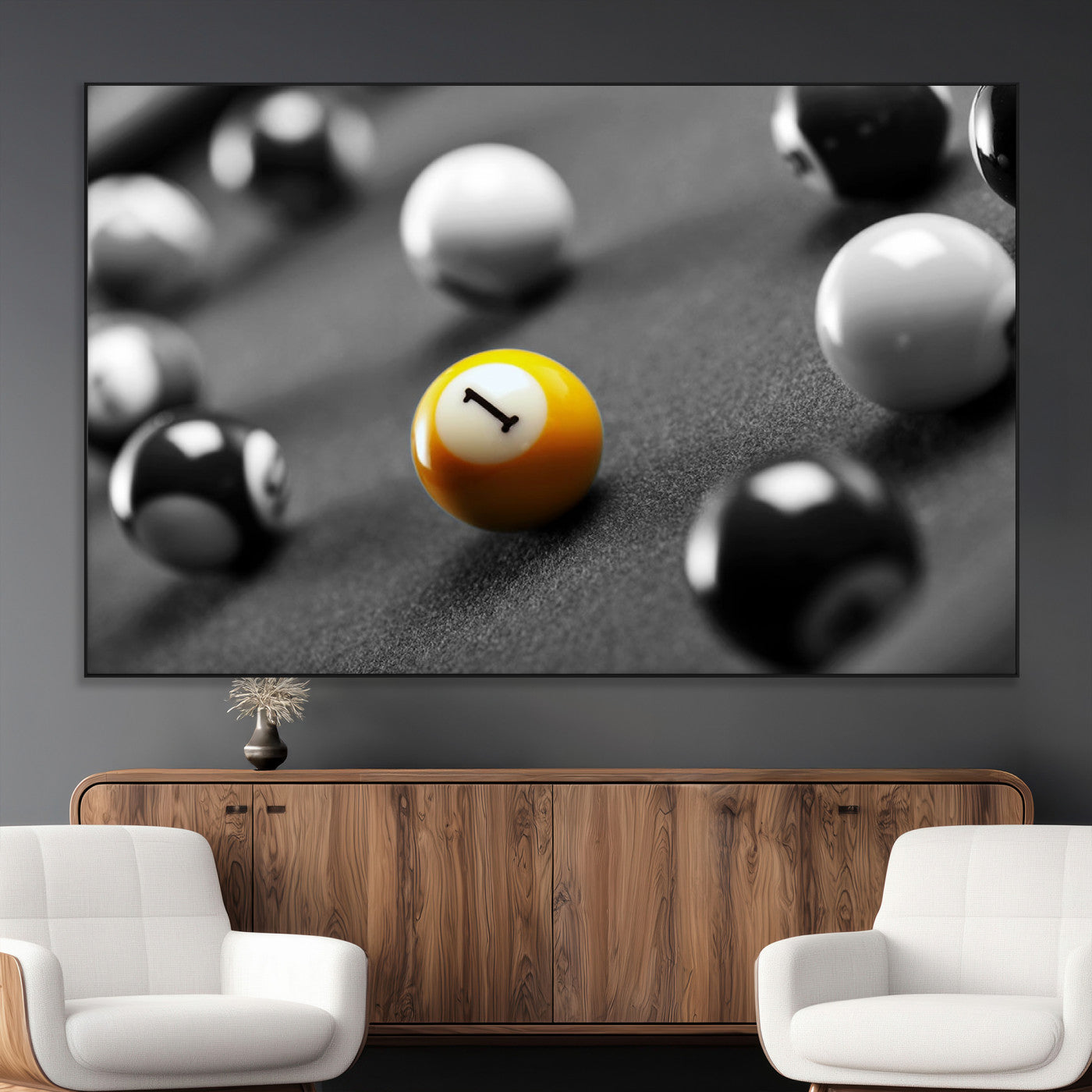 SEG-FC-51X34_Oversize - Wall Art Pool Table and Balls Canvas Print