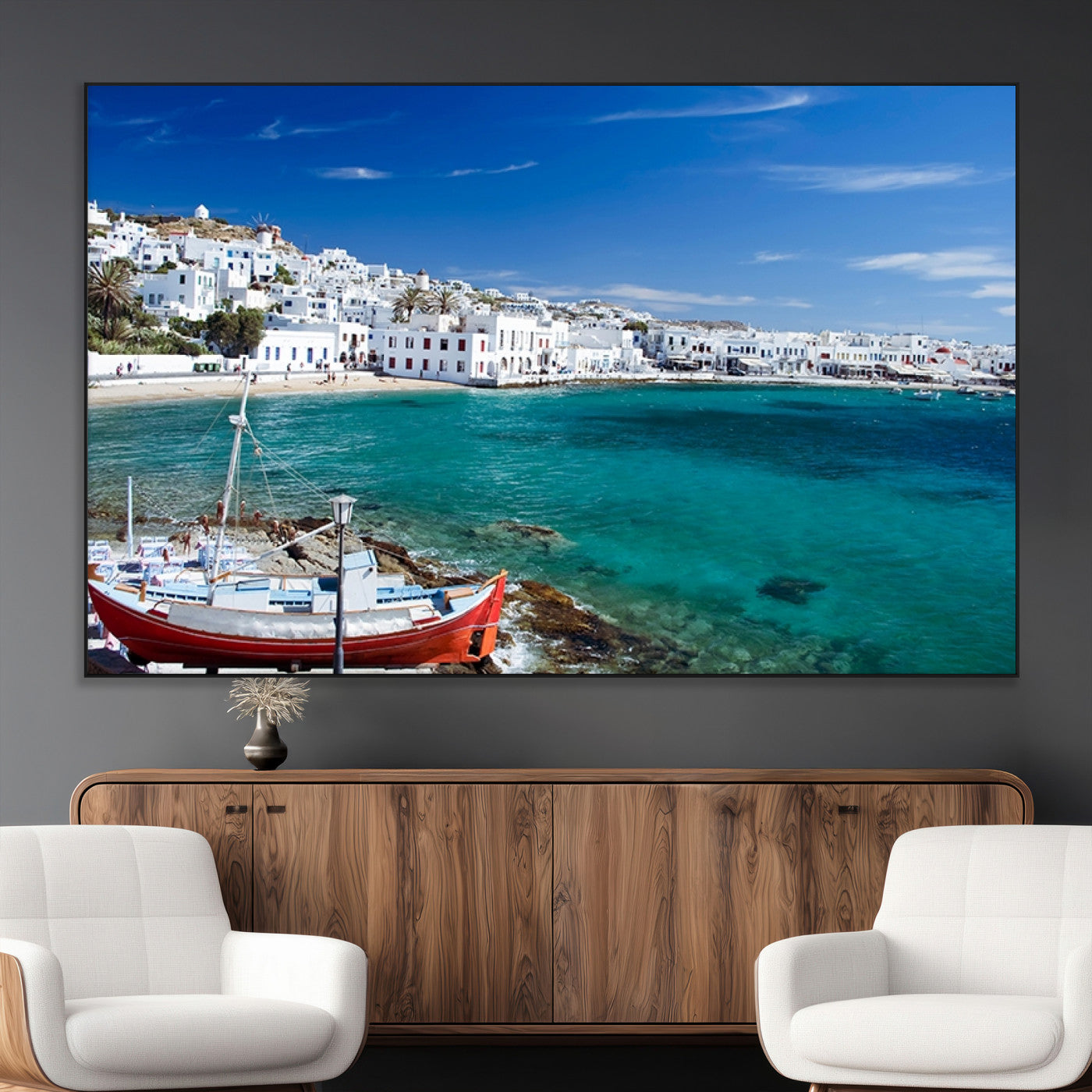 SEG-FC-51X34_Oversize - Santorini Wall Art Canvas Print