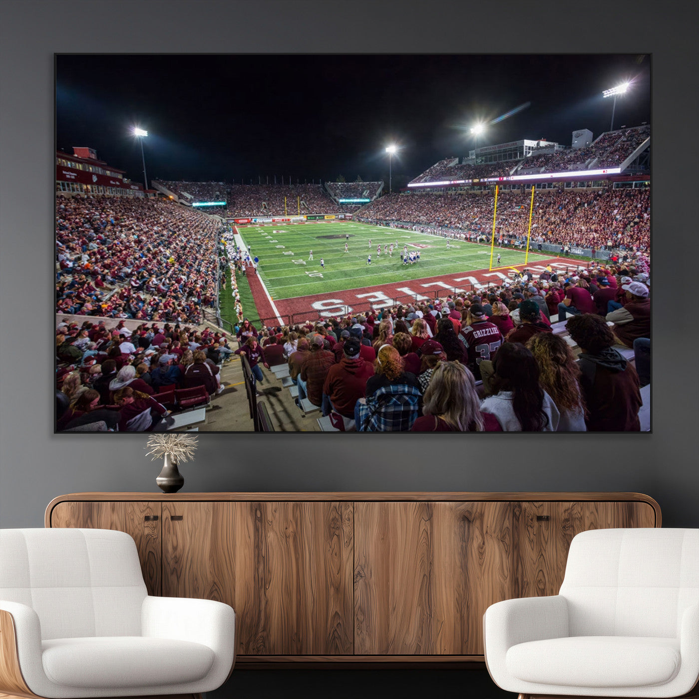 SEG-FC-51X34_Oversize - American Football Wall Art Canvas Print, Stadium Sport Wall Art Print
