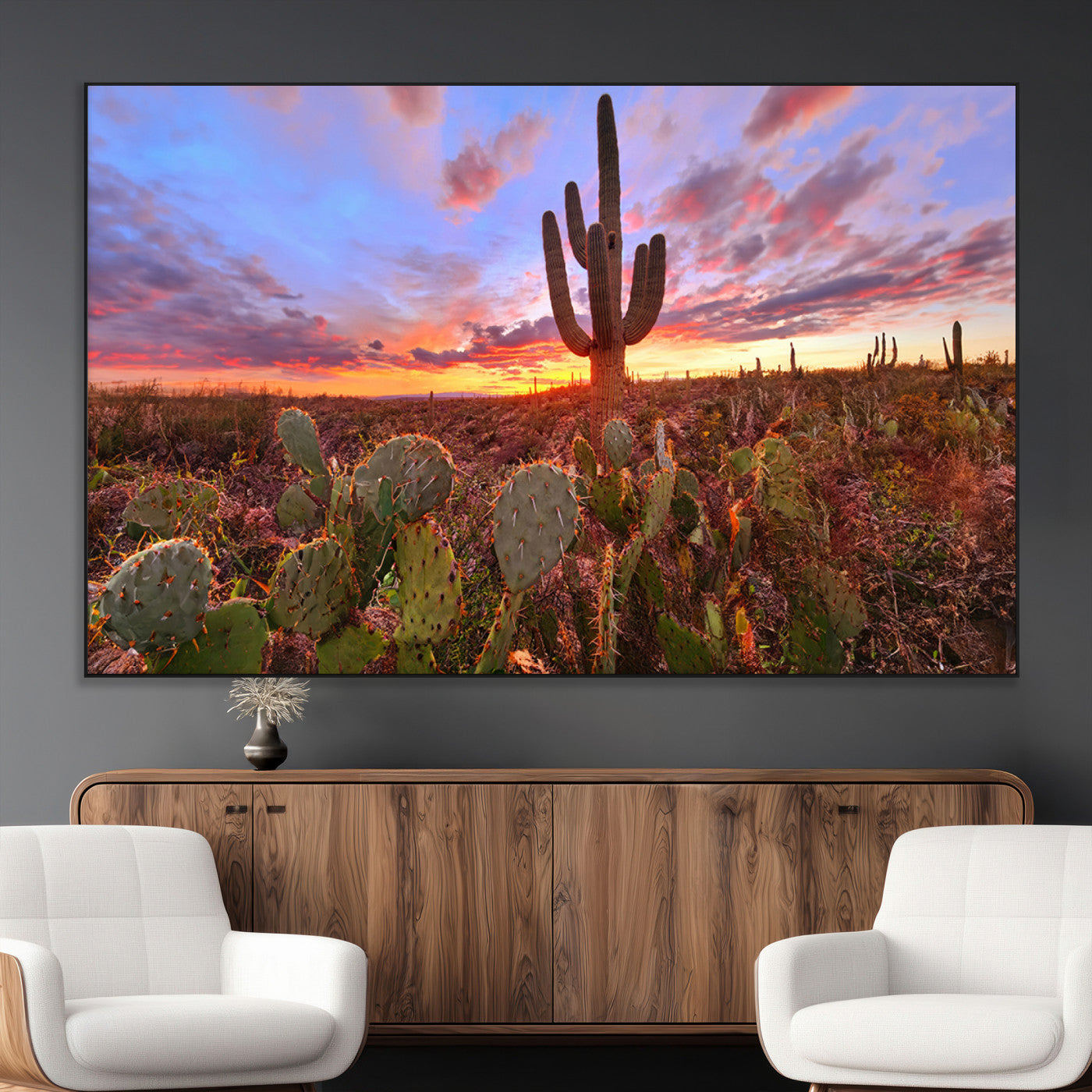 SEG-FC-51X34_Oversize - Arizona Desert Sunset Wall Art Canvas Print