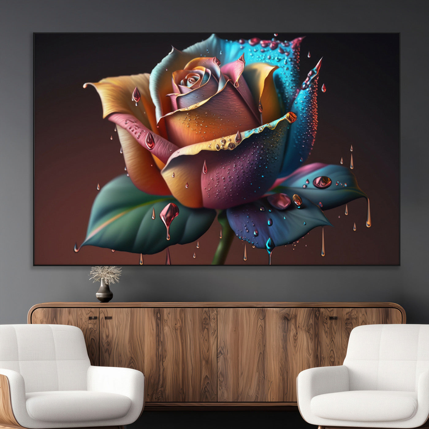 SEG-FC-51X34_Oversize - Abstract Rose Wall Art Canvas Print