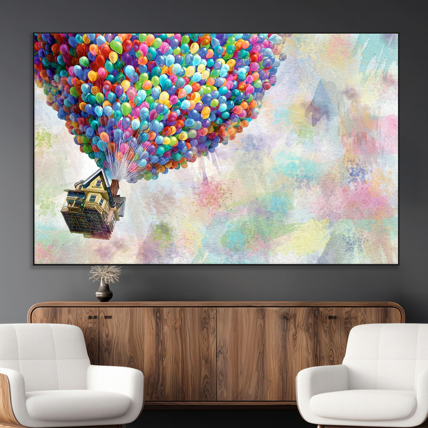 SEG-FC-51X34_Oversize - Up Pixar Poster, Look Up Pixar Wall Art, Up Pixar Canvas, Kids Play Game Room Decor Wall Art