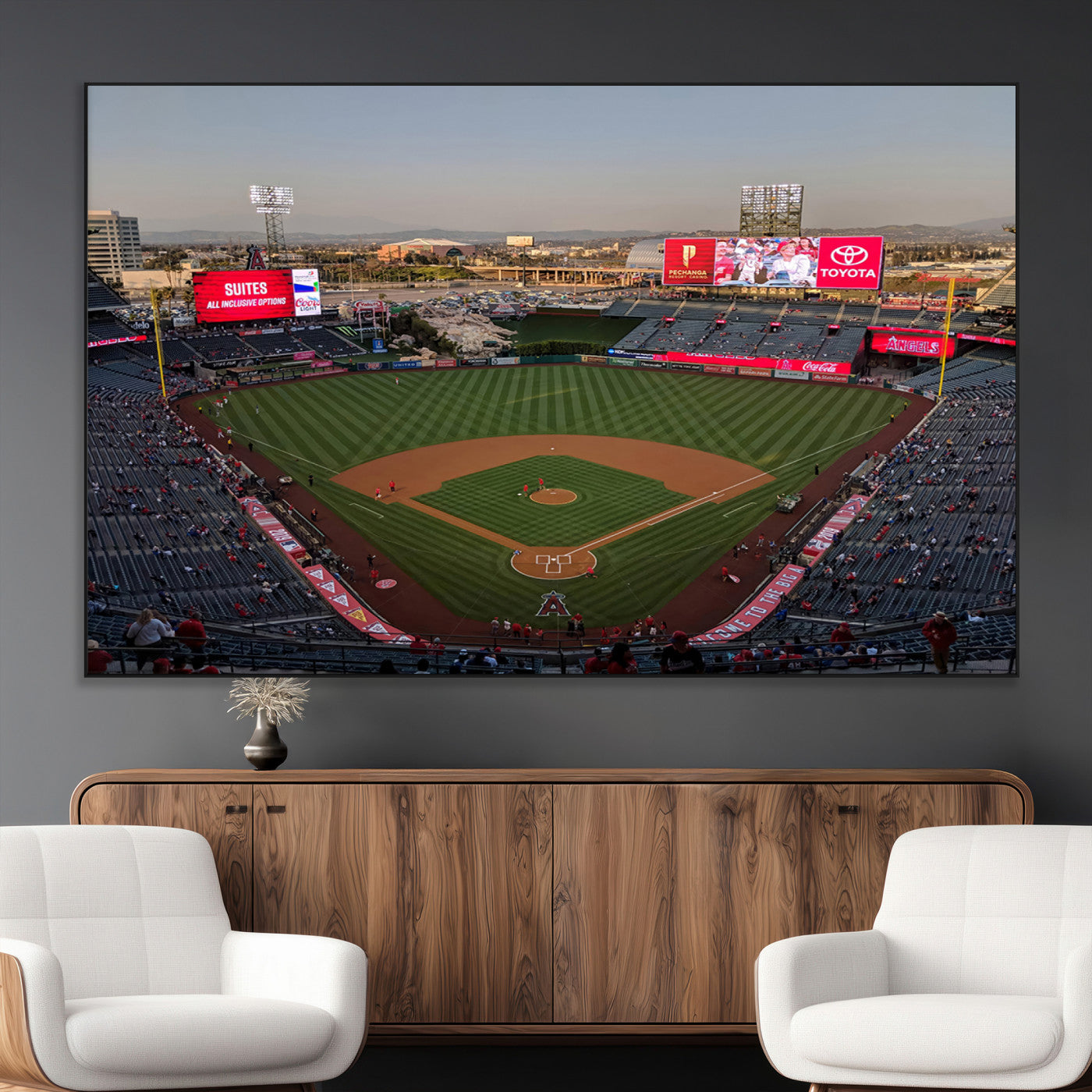 SEG-FC-51X34_Oversize - Los Angeles Angels Baseball Canvas Print - Anaheim Angel Stadium Wall Art Canvas Print