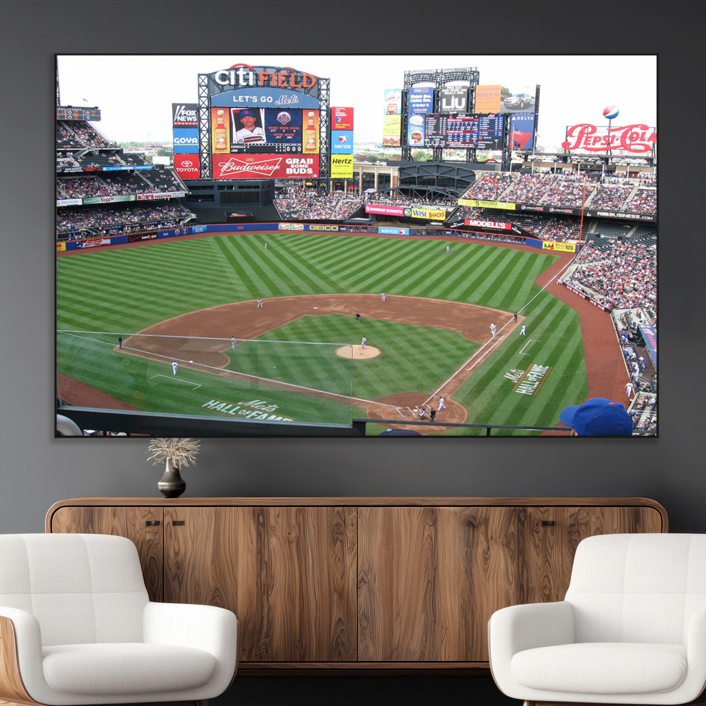 SEG-FC-51X34_Oversize - New York Mets Baseball Team Print - Citi Field Baseball Stadium Wall Art Canvas Print