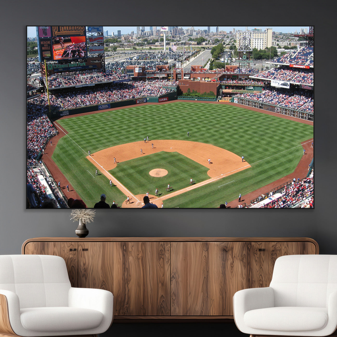 SEG-FC-51X34_Oversize - Philadelphia Phillies Baseball Team Print - Philadelphia Citizens Bank Park Stadium Wall Art Canvas