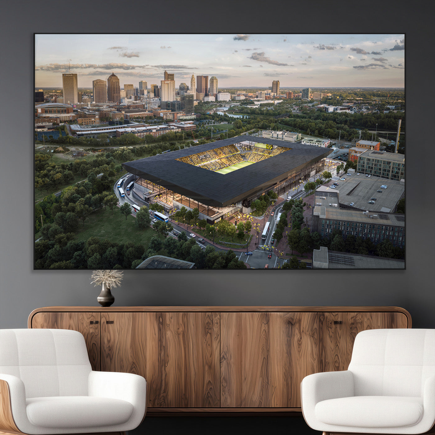 SEG-FC-51X34_Oversize - Columbus Crew Soccer Team Print - Columbus Crew Stadium Wall Art, Columbus Crew Soccer Wall Art