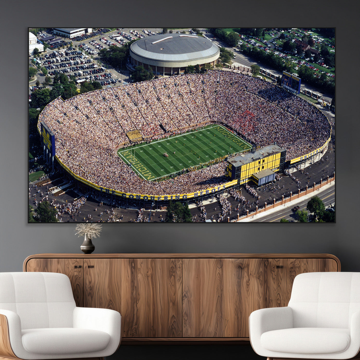 SEG-FC-51X34_Oversize - Michigan Wolverines Football Team Print - Ann Arbor Michigan Stadium Print, Michigan Wolverines