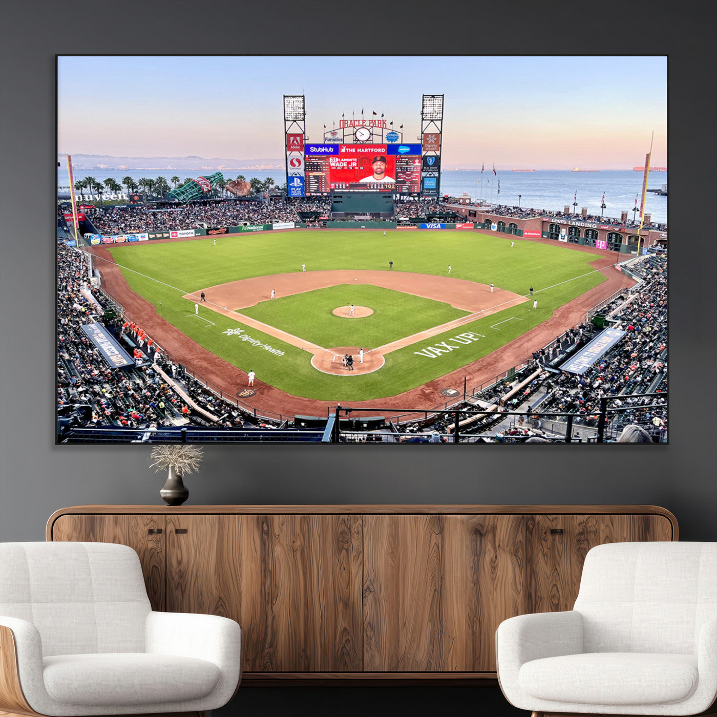 SEG-FC-51X34_Oversize - San Francisco Giants Baseball Team Print - Oracle Park Stadium Wall Art Canvas Print