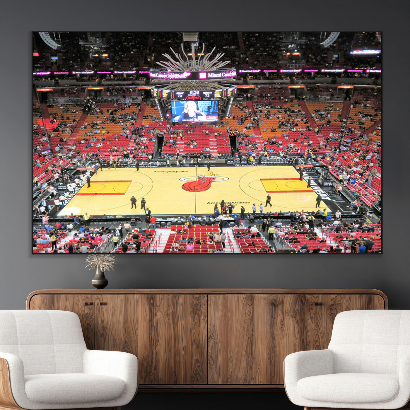 SEG-FC-51X34_Oversize - Miami Heat Basketball Team Print Wall Art- Kaseya Center Stadium Wall Art Canvas Print