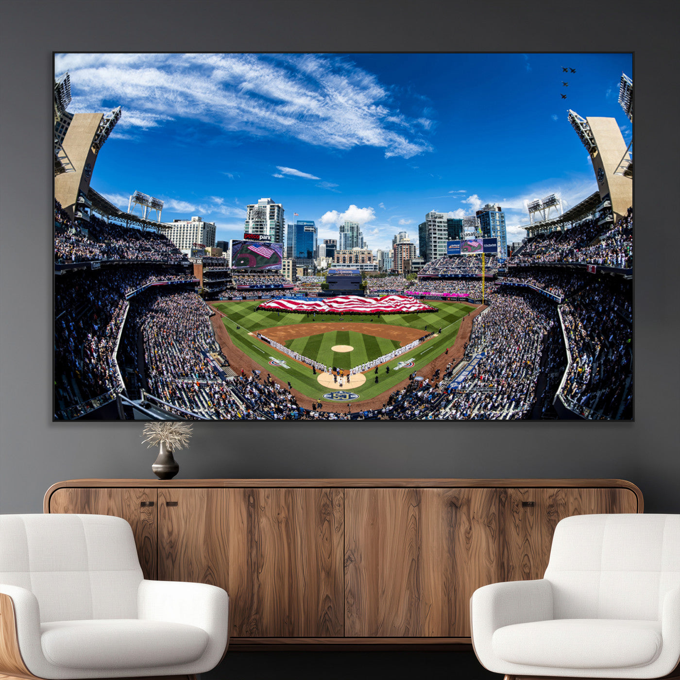 SEG-FC-51X34_Oversize - San Diego Padres Baseball Team Print - Petco Park Stadium Wall Art Canvas Print
