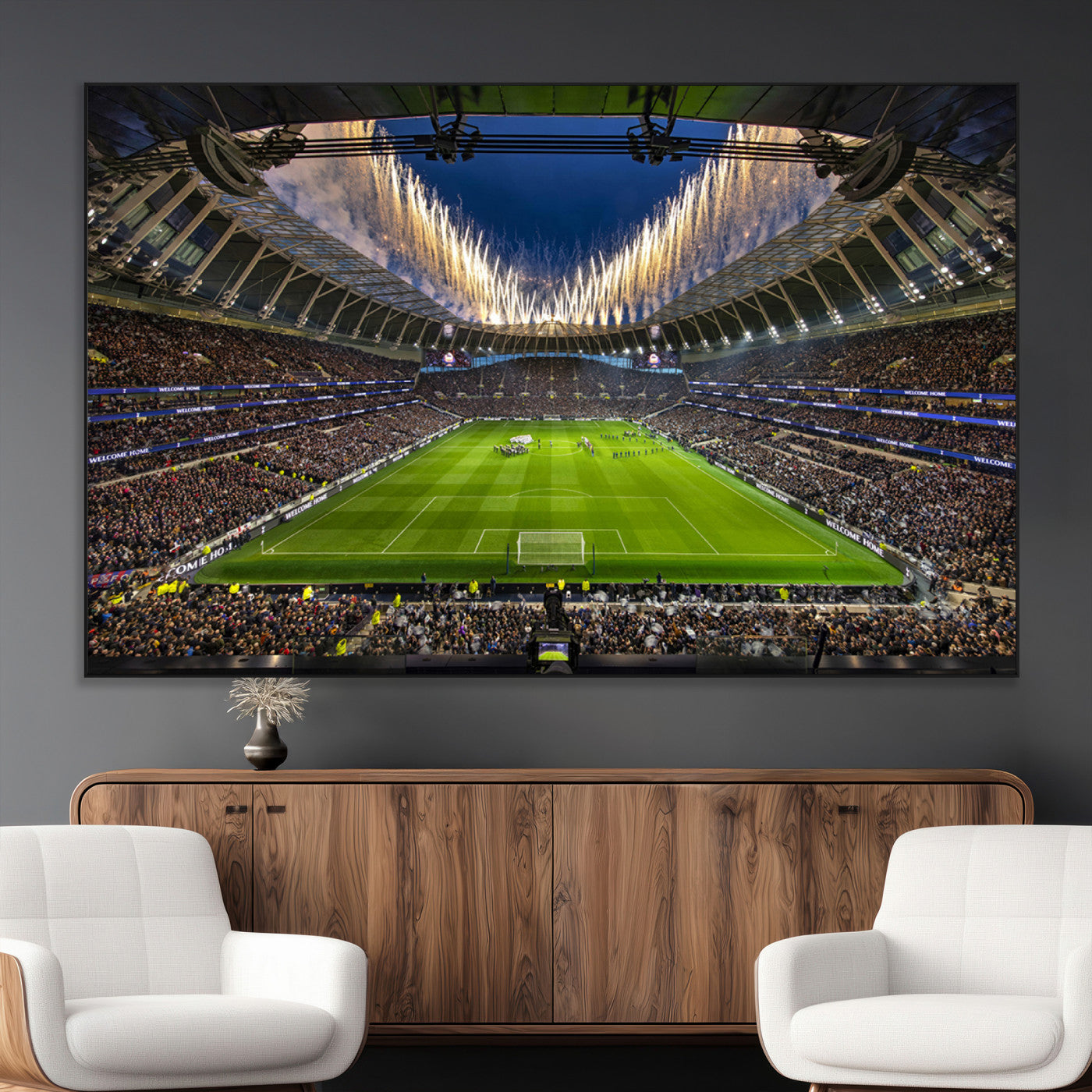 SEG-FC-51X34_Oversize - Tottenham Hotspur Football Team Print - London Tottenham Hotspur Stadium Wall Art Canvas Print