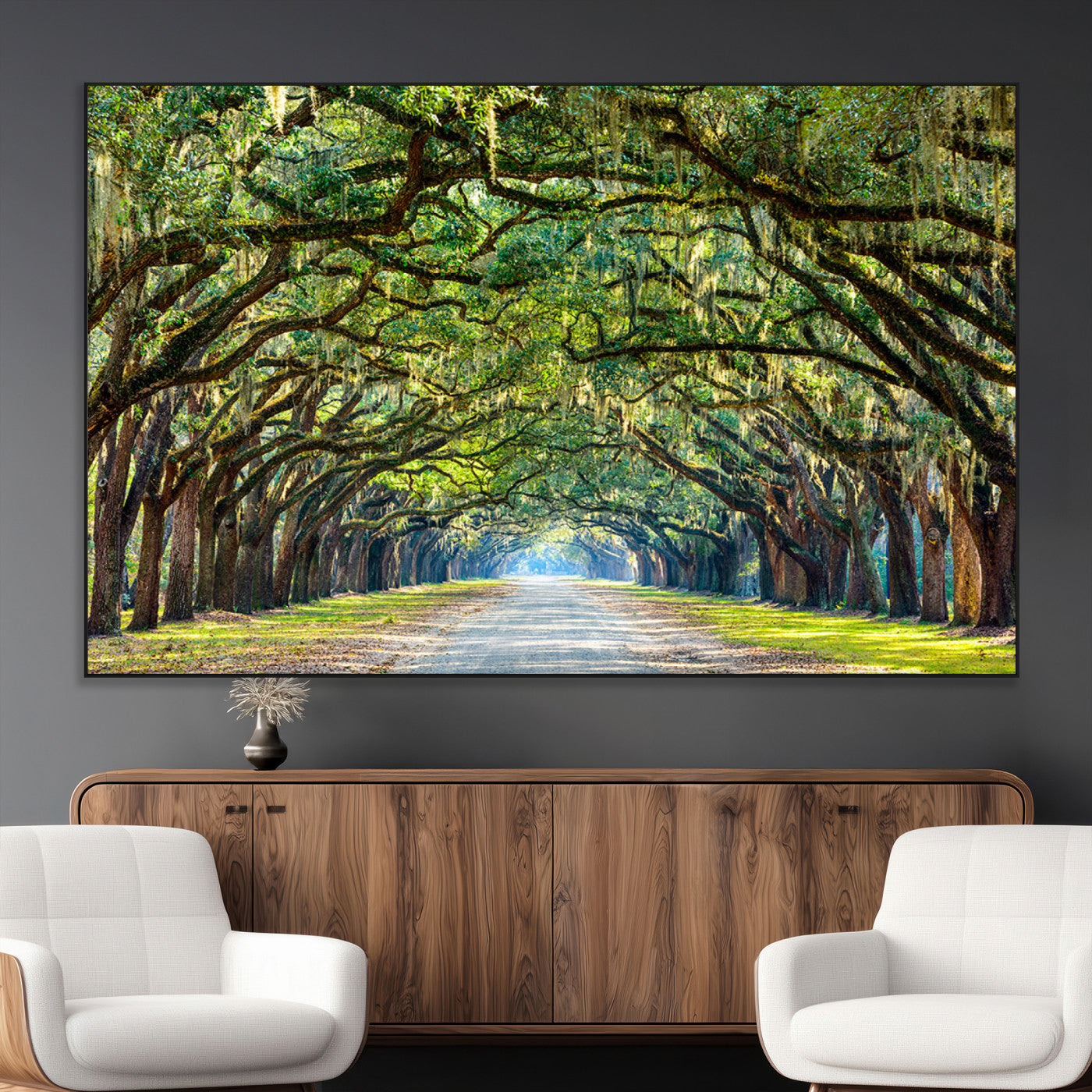 SEG-FC-51X34_Oversize - Wormsloe State Plantation Driveway Wall Art Canvas Print