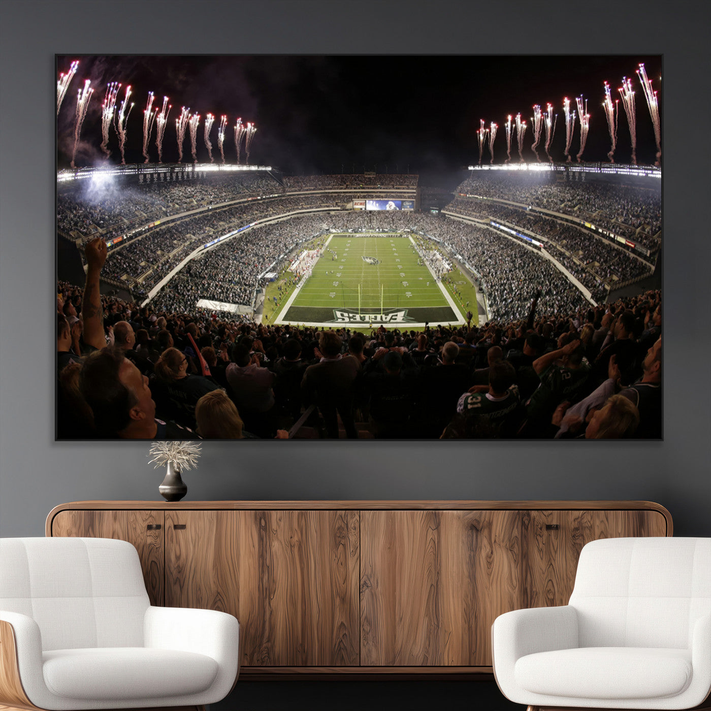 SEG-FC-51X34_Oversize - Eagles Field Stadium Wall Art - Philadelphia Eagles Football Team Print - Philadelphia Lincoln