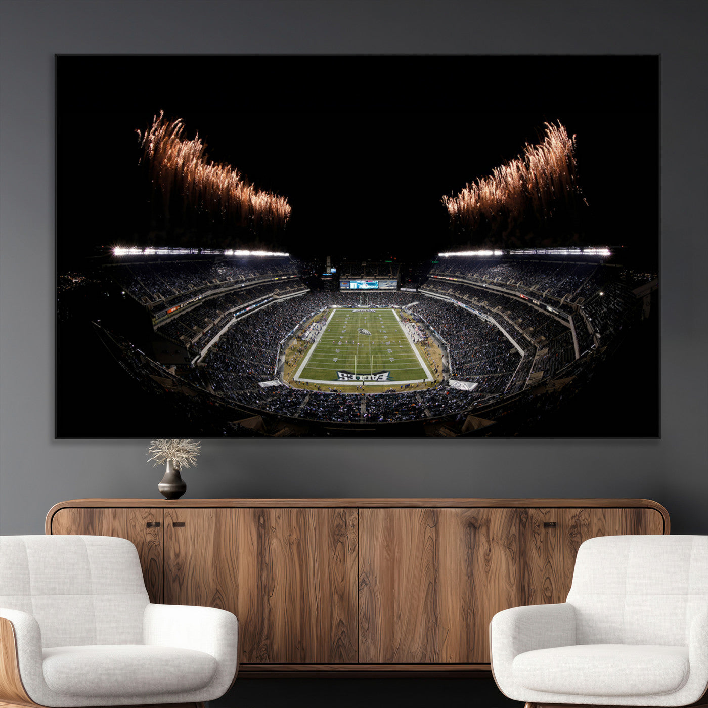 SEG-FC-51X34_Oversize - Eagles Field Stadium Wall Art | Philadelphia Eagles Football Team Print - Philadelphia Lincoln