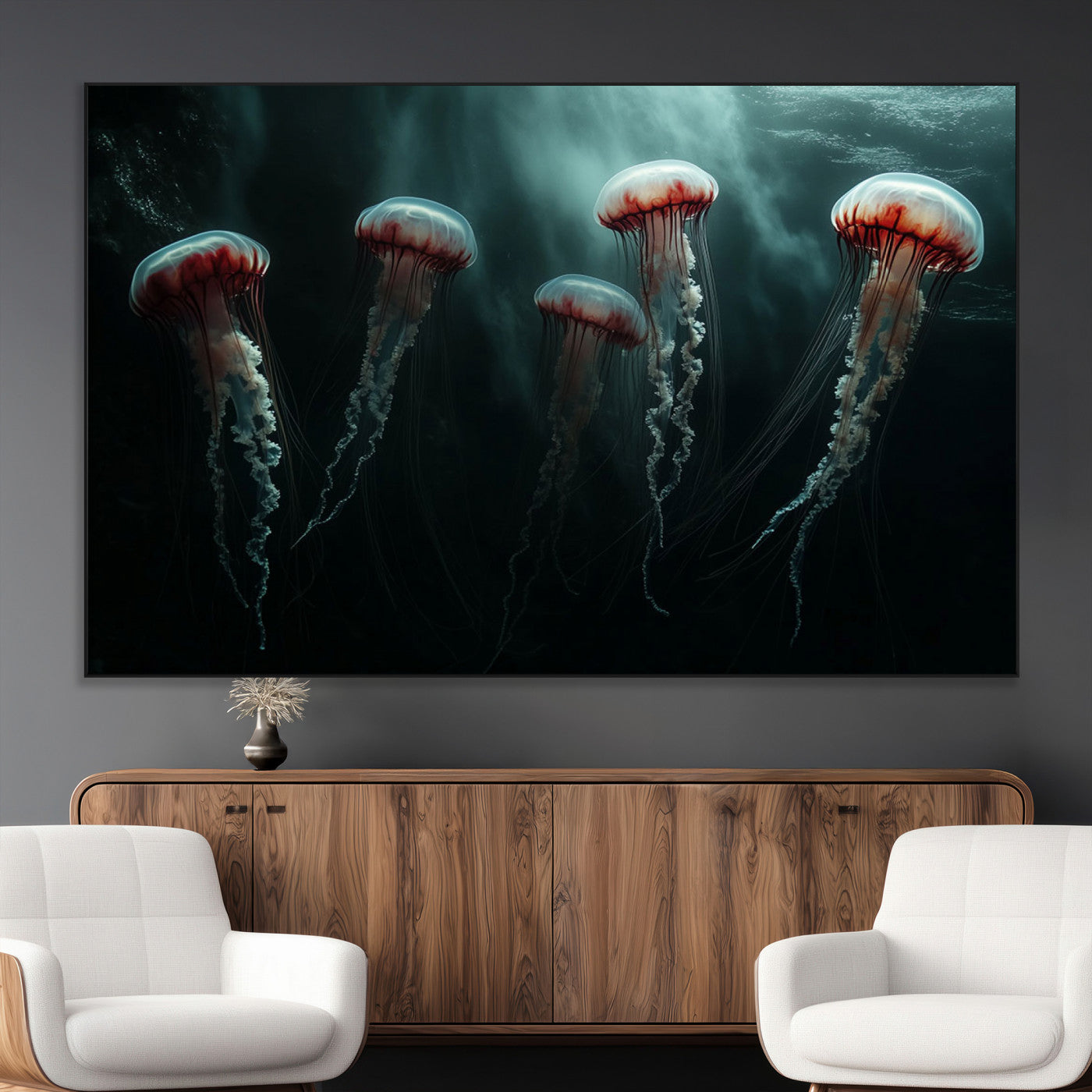 SEG-FC-51X34_Oversize - Abstract Jellyfish Wall Art Canvas Print