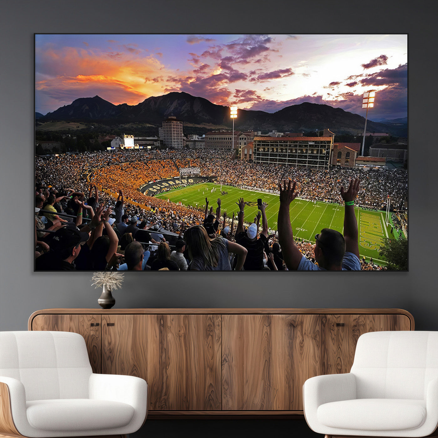 SEG-FC-51X34_Oversize - Folsom Field - University of Colorado Buffaloes Football Stadium Wall Art, Colorado Buffaloes Wall