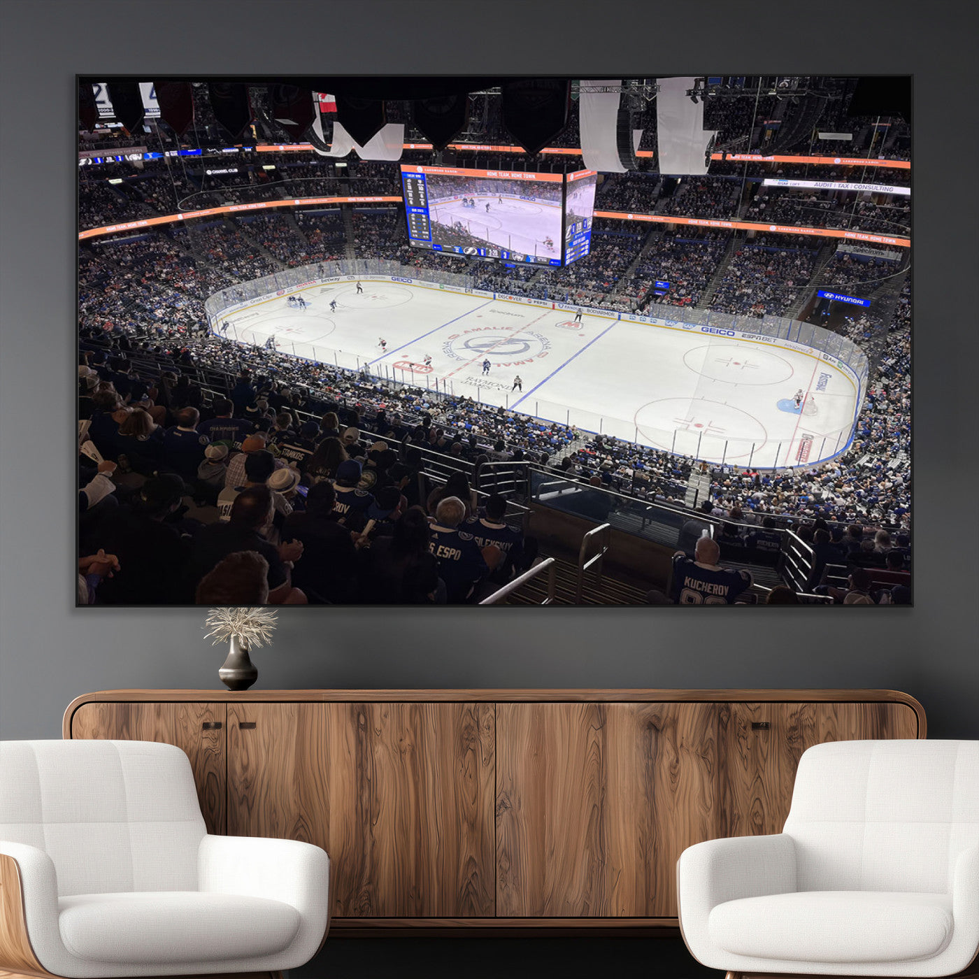 SEG-FC-51X34_Oversize - Amalie Arena Florida Wall Art Canvas Print - NHL Hockey Stadium Print