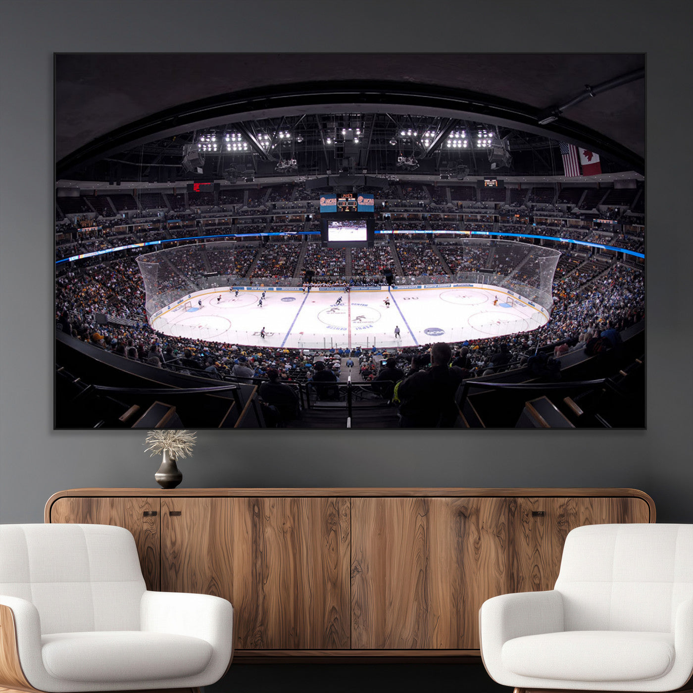 SEG-FC-51X34_Oversize - Ball Arena Denver Colorado Avalanche Hockey Team Wall Art Canvas Print - Denver Ice Hockey Stadium