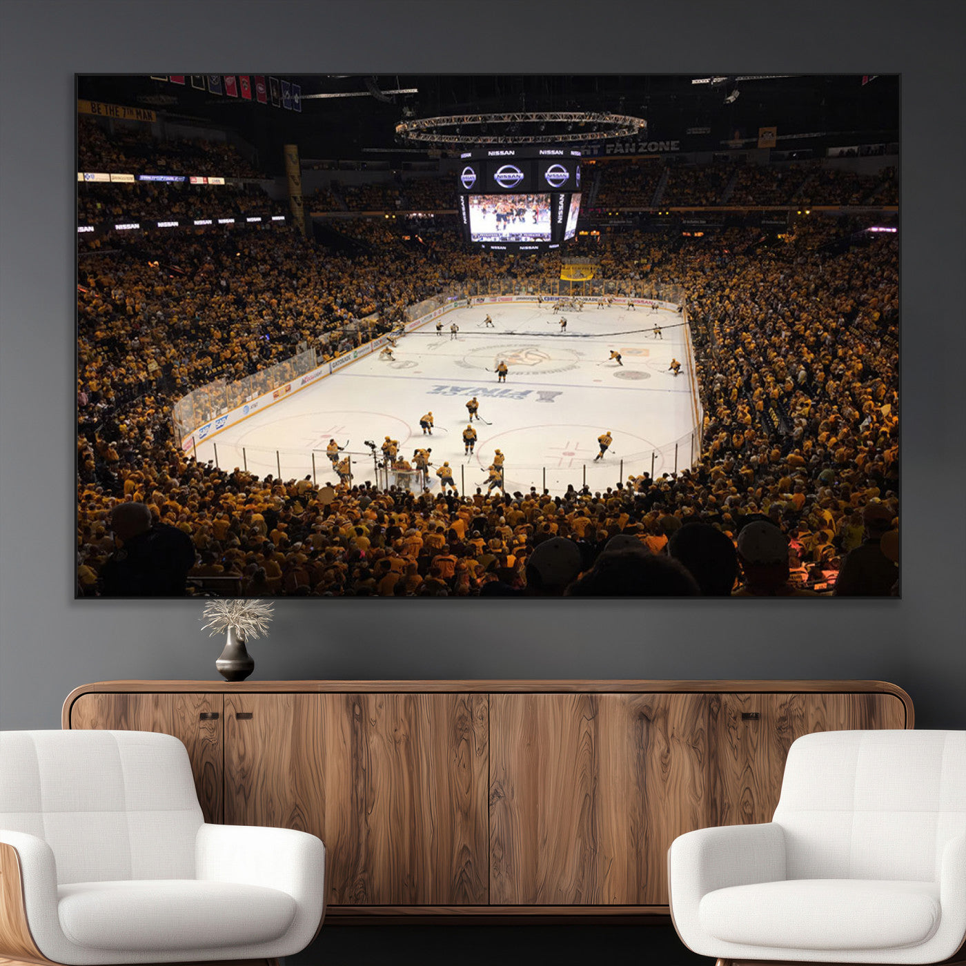 SEG-FC-51X34_Oversize - Bridgestone Arena - Nashville Predators Hockey Team Print - Nashville Wall Art Canvas Print