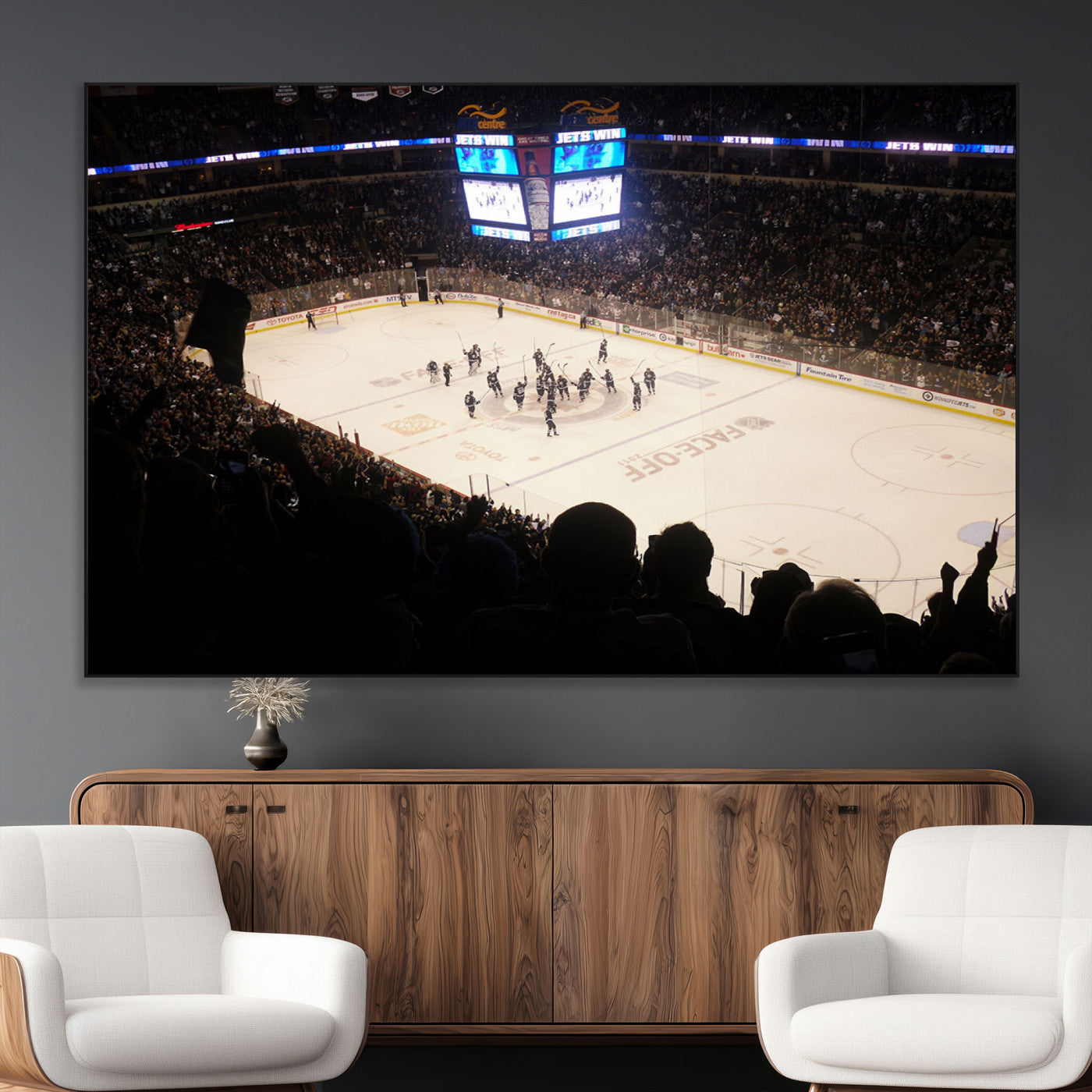 SEG-FC-51X34_Oversize - Canada Life Centre Wall Art | Winnipeg Jets Hockey Team Print Canvas | Ready to Hang | Winnipeg Wall